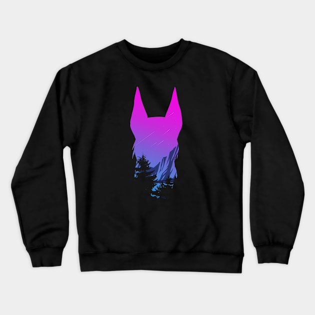 Watercolor Wolf Crewneck Sweatshirt by Kyra_Clay